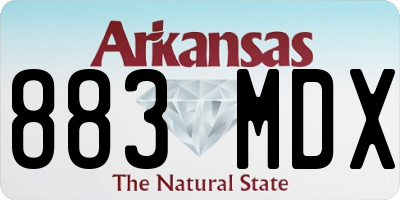 AR license plate 883MDX