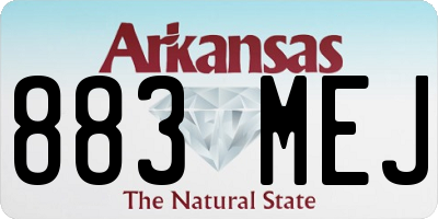 AR license plate 883MEJ