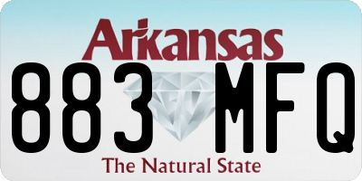 AR license plate 883MFQ