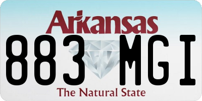 AR license plate 883MGI