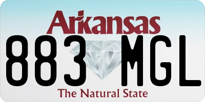 AR license plate 883MGL