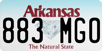 AR license plate 883MGO