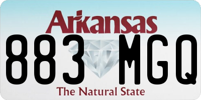 AR license plate 883MGQ