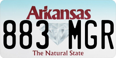 AR license plate 883MGR