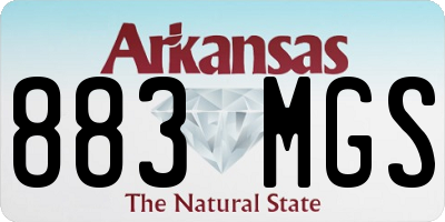 AR license plate 883MGS