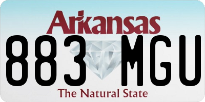 AR license plate 883MGU