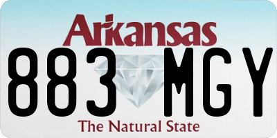 AR license plate 883MGY