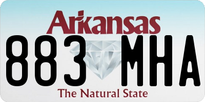 AR license plate 883MHA