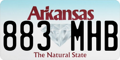 AR license plate 883MHB