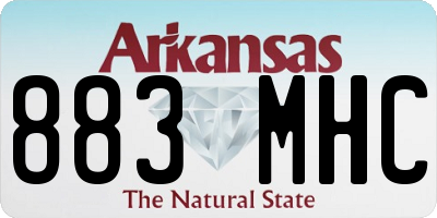 AR license plate 883MHC