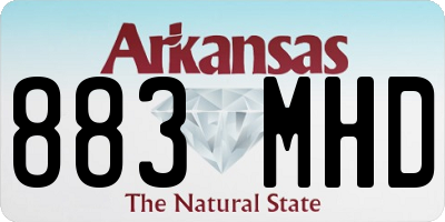 AR license plate 883MHD