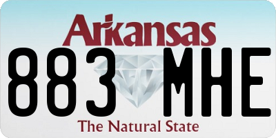 AR license plate 883MHE