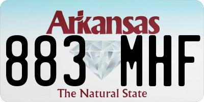 AR license plate 883MHF