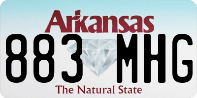 AR license plate 883MHG