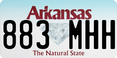 AR license plate 883MHH