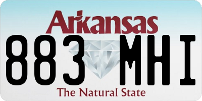 AR license plate 883MHI