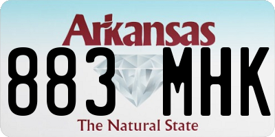 AR license plate 883MHK