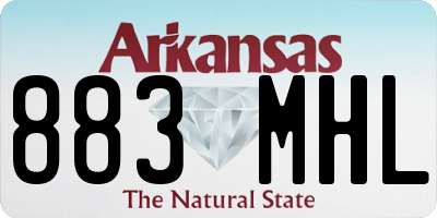 AR license plate 883MHL