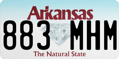 AR license plate 883MHM