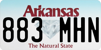 AR license plate 883MHN