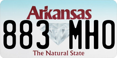 AR license plate 883MHO