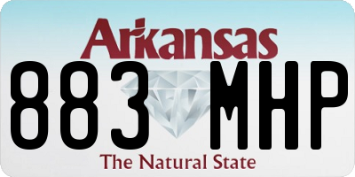 AR license plate 883MHP