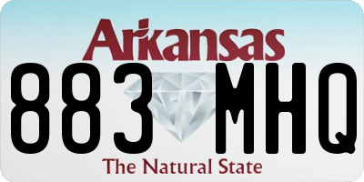AR license plate 883MHQ