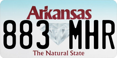 AR license plate 883MHR