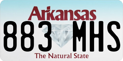 AR license plate 883MHS