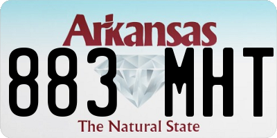 AR license plate 883MHT
