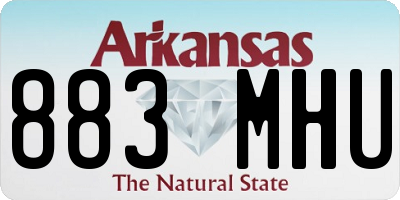 AR license plate 883MHU