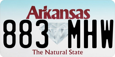 AR license plate 883MHW