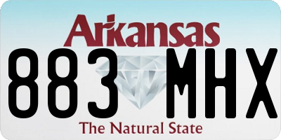 AR license plate 883MHX