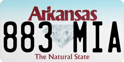 AR license plate 883MIA