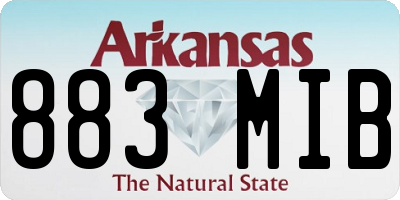 AR license plate 883MIB