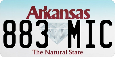 AR license plate 883MIC