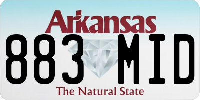 AR license plate 883MID