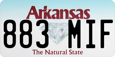AR license plate 883MIF