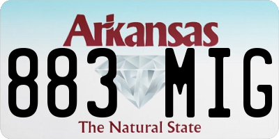 AR license plate 883MIG