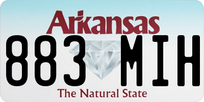 AR license plate 883MIH