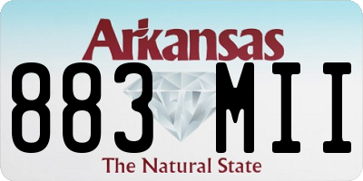 AR license plate 883MII
