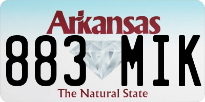 AR license plate 883MIK