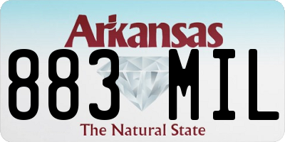 AR license plate 883MIL