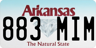 AR license plate 883MIM