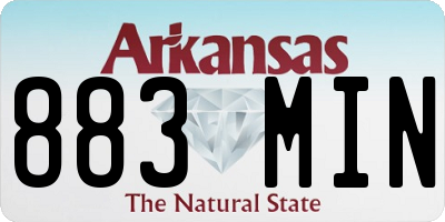 AR license plate 883MIN