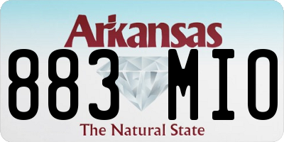AR license plate 883MIO
