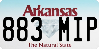 AR license plate 883MIP