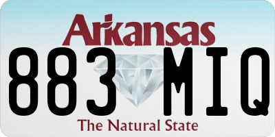 AR license plate 883MIQ