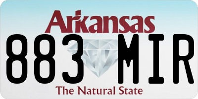 AR license plate 883MIR