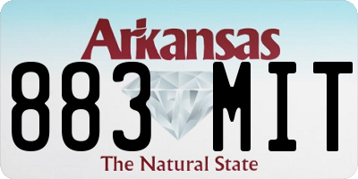 AR license plate 883MIT